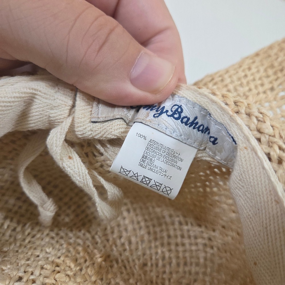 Tommy Bahama Womens Jute Floppy Sun Hat Natural Tan Multicolored Tassel One Size - Picture 5 of 5